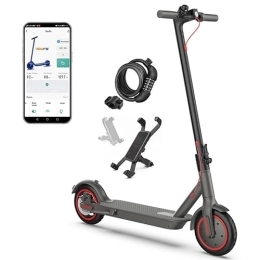 Qtzemuy Scooter Folding Electric Scooter for Adults 8.5" / Class A Battery 10.4Ah / Autonomy 25~35Km / App Connection / with Lock and Phone Holder
