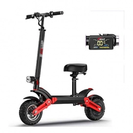 FUJGYLGL Scooter FUJGYLGL Folding Electric Scooter, 48V500W Motor 3 Speed Adjustment 12 Inch Per Hour Off-road Vacuum Tire with LED Smart Dashboard