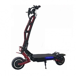 FUJGYLGL Scooter FUJGYLGL Folding Off-road Electric Scooter, Dual-drive C-type Oil Brake 1600W Multifunctional Portable Adult Scooter with Tricolor Edge Lights
