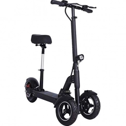 FUJGYLGL Electric Scooter FUJGYLGL Portable Electric Scooter for Adult, Scooter with Detachable Seat, Aluminum Alloy Body, Foldable, with Shock Absorption, Inverted Three-wheel Structure, Easy to Fall