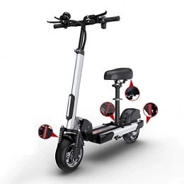 FUJGYLGL Scooter FUJGYLGL Portable Electric Scooter with Seat Support USB Phone Charging LCD Display, 400W Motor Speed 55 Km / H Height-adjustable Commuter Scooter
