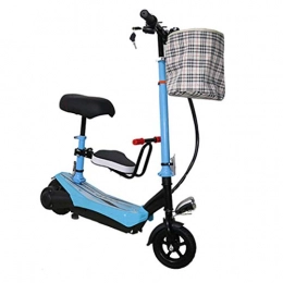G.Z Scooter G.Z Electric Scooter, 24V Parent-Child Folding Electric Scooter, Adult Scooter with Baby Seat, 500W Powerful Motor, Cruising Range Up To 30-40Km, Blue