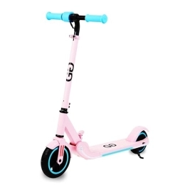 Gift Gadgets Scooter Gift Gadgets X1 Electric Scooter for Kids LED Rainbow Lights & Display, 150w 3 Speed Mode Up to 9.9Mph Folding & Adjustable For ages 6-12 Years Old (Pink)