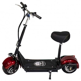 GRAN SCOOTER ELECTRIC VEHICLES CityRoad 900W/12aH (Max Speed 25Km/H, Battery Life 30Km, Removable Battery, Saddle and Detachable Handlebars) - Red