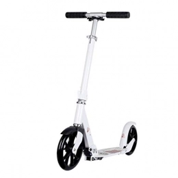 GTYMFH Electric Scooter GTYMFH Kick scooter Adult Scooter Big Wheel With Shoulder Strap Smooth，Fast Ride Instant Fold To Carry Out Portable Lightweight Non-Electric City scooter (Color : White)
