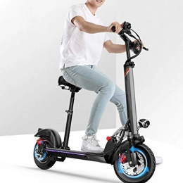 H-CAR Scooter H-CAR QW Black Electric Scooter Adults, USB Charger, Adjustable, 55KM Long-Range, 500w Motor, E-Scooter with LCD-display, Convenient and Fast Commuting, 40km / h, with 10" Vacuum tire, with Seat OH
