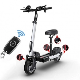 H-CAR Electric Scooter H-CAR QW Electric Scooter Adult with Seat, Support USB Phone Charging, LCD Display, 13Ah 55Km Long-Range Battery, 500W Motor Up to 55 km / h, 10 Inch Tire, Height Adjustable, Foldable E-Scooter Portable OH