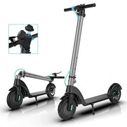 H-CAR Electric Scooter H-CAR QW Electric Scooter Adults Silver, 20KM Long-Range, 350w Power Motor, E-Scooter with LCD-display, Convenient and Fast Commuting, Max Speed 32km / h, with 8.5 Solid Filled Tire, Supports100kg Weight XX
