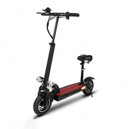 H-CAR Electric Scooter H-CAR QW Electric Scooters Adult 500W Motor Adjustable Height, 40-50 km Long-Range Battery, with 13 Inch Air Filled Tire, 3 Speed Modes, Folding Commuting Scooter with Seat and 48V Battery, black XX