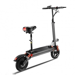 H-CAR Scooter H-CAR QW Electric Scooters Adult Foldable with Seat, 10 Inch Air Filled Tires Foldable Electric Scooter With Max Range For 30km, Top Speed 25km / h E-Scooter Suitable For Adults And Teenagers, black OH