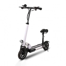 H-CAR Scooter H-CAR QW High Speed Electric Scooter-13 inch Air Filled Tire, 500W Motor Power Allow for of 40km / h Speed, 40-50 Long Range and 130kg Load, Folding Commuting Scooter with Seat and 48V Battery, white XX