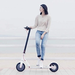 Haojiechunxiang Electric Scooter Haojiechunxiang Electric Scooter Battery Life of 30 Kilometers, 8.5 Inches of Tires, Convenient And Fast, Easy To Work, Size: 108X43x49cm, White, 30KM