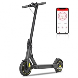 Happyrun Electric Scooter Adult, 10" Foldable E-scooter with Powerful 350W Motor, 25km/h Max Speed, 35km Long Range, 3 Speed Modes, LCD Display, Bluetooth APP Control, Commute and Travel