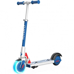 HOVERFLY Electric Scooter Hoverfly GKS Lumios Electric Scooter for Kids Age 6-12, Max 8km & 12km / h Speed, 6" Flash Front Wheel and 3 Adjustable Height, UL2272 Certified Approved and Lightweight Aluminum Frame for Kid Blue