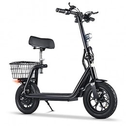 HUABANCHE Electric Scooter HUABANCHE Electric Scooters Adults,  40KM Long Range, 500W Motor, 45 km / h 48V 11AH Folding E Scooters with Seat and 12 inches Pneumatic Tires - M5 pro