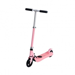 Huachaoxiang Electric Scooter Ultralight, Children's Pedal Roller Two-Wheel Resistance Kids Electric Roller Mini Foldable Scooter The Aluminum Foot Brake Makes It Easier for The Driver To Stop,Pink