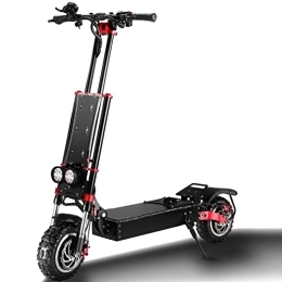 HWWH Scooter HWWH Electric Scooter for Adults Fast Off Road E Scooter Folding 3 Speed Modes Dual Motor Dual Suspension 2 wheels 11 In Vacuum Tires Disc Brake 60V 38Ah Lithium Battery 200kg Load