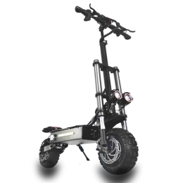 HWWH Electric Scooter HWWH Off road Electric Scooter Adult Folding E Scooter Escooter Powerful Dual Motor Dual Suspension 11 in Vacuum Tubeless Tire 60V / 40AH Large Capacity Lithium Battery 100km Battery Life
