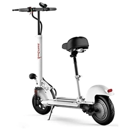 J&LILI Scooter J&LILI Roller Electric Bicycles Electric Scooter Collapsible Electric Scooter for Adults 36V Mini Small Lithium Battery Portable Mopedbatterite Life 30-60 Km USB Accompanying Charge, White, 50~60Km
