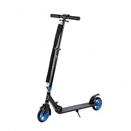 JINPENGRAN Electric Scooter JINPENGRAN Scooter, men's / junior / children's folding scooter, unisex, with shoulder strap, adult scooter, commuter pedal car weighs 100 kg, not electric brake, Blue