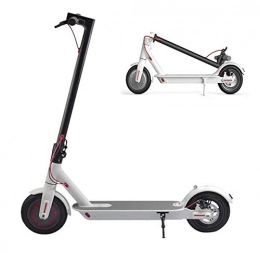JL Electric Scooter JL 8.5 Inches Electric Scooter with Solid Tires, Has a Max Speed of 25 km / h(15.5mph) Ultra Lightweight Foldable for Adult Teenagers Commuting, White, 6.6A