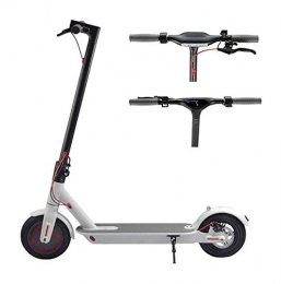 JL Electric Scooter JL Adults Electric Scooter 8" Solid Tires 15.5mph (25km / h) Folding Commuting Scooter Smart LCD Display E-Scooter, White, 7.8AH