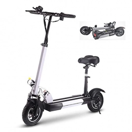 JLKDF Electric Scooter JLKDF Electric Scooter for Adult, Scooter with Detachable Seat, 500W Motor LCD Display 3 Speed Modes 60Km Endurance, Max Speed To 40Km / H, White