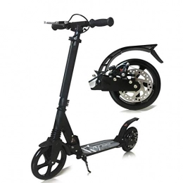 JSZHBC Electric Scooter JSZHBC Foldable Child Teen Adult Scooter Folding Non-electric, Unisex Adult Kick Scooters with Disc Brakes Portable (Color : Black)