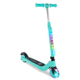 Windlinks Electric Scooter Kids Electric Scooter, Electric scooter for kids with Colorful LED Lights , Windgoo M1 Foldable Electric Scooter for Kids ages 6-10-Green