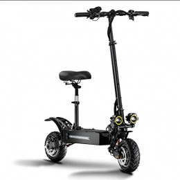 KUANDARMX Electric Scooter KUANDARMX Safety Electric Scooter, Floding E Scooter for Adults, Motor Power 2 * 1700 W, Max Speed 85KM / H 11 Inch Vacuum Tire gift