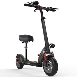 KUSAZ Electric Scooter KUSAZ Adult electric scooter, collapsible city scooter, color display, electronic brake + front and rear double disc brakes, hydraulic shock absorber, 48V-Black / 80-100KM_48V