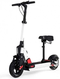 L&WB Scooter L&WB Electric Scooter, 36V / 350W Foldable E-Scooter 35 Km / H 10 '' Portable And Adjustable Height Adjustable Double Brake System E-Scooter, Suitable for Adults & Teens, White, 70~80km