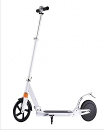 LaKoos Electric Scooter LaKoos Portable folding electric scooter adult moped aviation aluminum alloy frame LCD display 8 inch honeycomb tire height adjustable only weighs 7.9KG-white