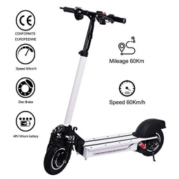Lamtwheel Scooter Lamtwheel Electric Scooter 1200 Watt Motor - Range 40-50 km with All-Terrain Tyres - Foldable - Electric Scooter 48 V / 22 Ah Black Red, white, 1200W
