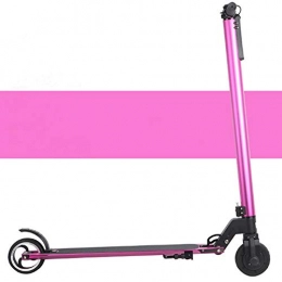 LFLDZ Electric Scooter LFLDZ Portable Electric Scooter, Folding Work Travel Artifact Adult Ultralight Mini Small 6.6AH Battery Life 10-15 Km (With Shock Absorption) Electric Scooter, Pink