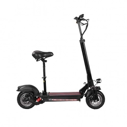 LGF Helmet Scooter LGF Helmet Electric Scooters Adult Foldable 200 kg Max Load with Seat 10 Inch Every hour 60km 2400W Dual Motor Drive With LED Light and HD Display, 10AHBlack