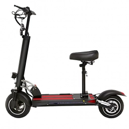 LIZONGFQ Electric Scooter LIZONGFQ Electric Scooter with Seat Portable Foldable Commuter Scooter with Dual Braking System Support Mobile Phone Charging, 10 Inch Anti-Blowout Wheels, LCD Display, Gifts for Adults And Teenagers