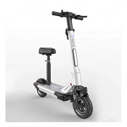 LJP Electric Scooter LJP Electric Kick Scooter Electric Scooters With Seat Portable Foldable 35 Km / h Max Speed 400W Motor 30 Km Range 48V 6AH Battery (Color : White)