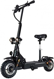 LLKK Electric Scooter LLKK 3200W electric scooter dual drive maximum speed of 85km / h 11 inch off-road tires commuter foldable scooter, the seat belt 60V 24Ah batteries for off-road enthusiasts (Color : -, Size : -)