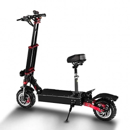 LLKK Electric Scooter LLKK Electric scooter battery 5600W 60V 32AH lithium bis motor maximum speed of 85km / h 11-inch full-terrain tires with a seat slide