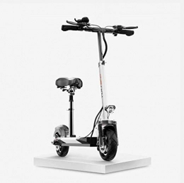 LUO Scooter LUO Scooter, Adults Folding Electric Scooter, 500W 36V, Electric Amount Display / 1-3 Gears Adjustment Mode / Burglar Alarm GPS Positioning, Continuous Mileage: 30-55 Km, Black, 30Km, White, 30km