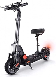 LuvTour Scooter LuvTour Electric Scooter Adults 27.96 Foldable E-Scooter with Seat and Electronic Horn, 3 Gears 500W Motor 48V 13Ah Battery up to 45Km Long Range, 10" Explosion-Proof Vacuum Tire, Max Load 150Kg