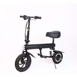 MMJC Electric Scooter Mini Folding Electric Scooter Bike Small Lithium Battery Electric Car with Seat Max Speed 30 Km / H Adult Men And Women Bike Black-8.8Ah