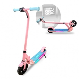 MJK Electric Scooter MJK Foldable Electric Scooter E Scooter Kids Electric Scooter with LED Display|3 Speed Modes| Motor 150W |up to 15KM / h| 7" Wheels for Kids Age from 6-12 Years Old (Pink)