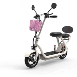 MMJC Electric Scooter MMJC 48V Electric Scooters, Folding Electric Scooter Lithium Adult Women Two-Wheeler Scooter with 12.0 '' Tires for Adults, White, 13A