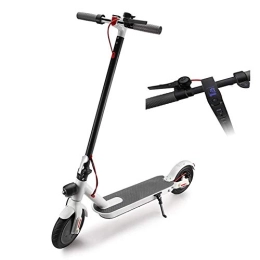 MMJC Electric Scooter MMJC Adult Electric Scooter, 36V / 7.5Ah Multi-Function Portable And Comfortable Wear-Resistant Electric Bicycle, EBS Electronic Brake + Rear Disc Brake, 25-35Km Unisex, White