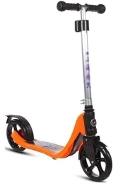 Generic Electric Scooter Mobility scooters, Adult Scooter, Scooter, Young Children's Scooter With Brakes, Commuter Scooter, Load 100KG (non-electric) (Color : Orange)