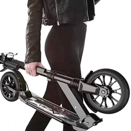 N / A Scooter N / A Kick Scooter Load 110kg For Adult Teenager Men Women, Commuting 200mm Big Wheels Scooter With Disc Brakes, Dual Suspension Folding Commuter Scooter With Carry Bag，Non-Electric(Size:Black)