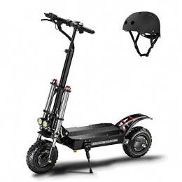 SSCYHT Scooter Offroad Electric Scooter for Adult, with Safety Helmet, Adjustable Speed All-Wheel Drive, Max Speed 52.8 MPH, 5400W Power, Long Range Battery, 26Ah
