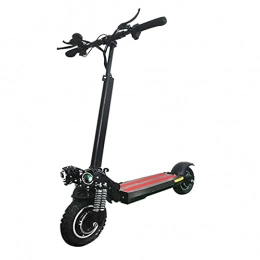 SAFGH Scooter Portable Electric Scooter, Folding Electric Scooter Dual-Drive Aluminum Alloy Body 2 LED Headlights Short Commute